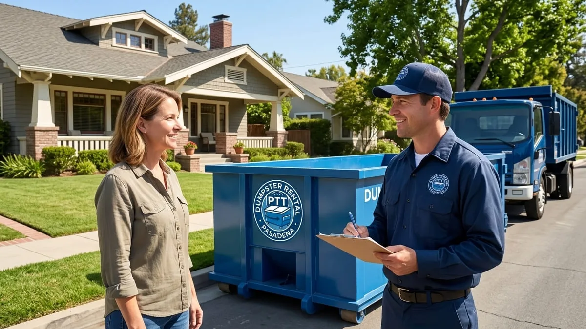 20 yard dumpster rental in Pasadena, CA
