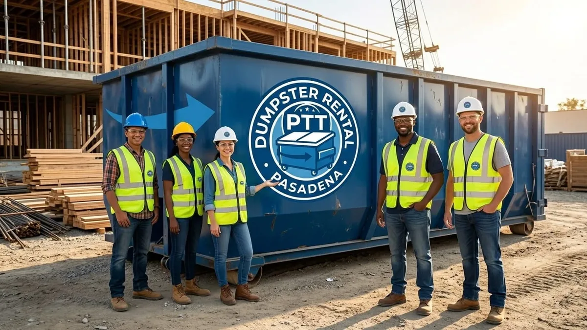 PTT Dumpster Rental crew and fleet in Altadena